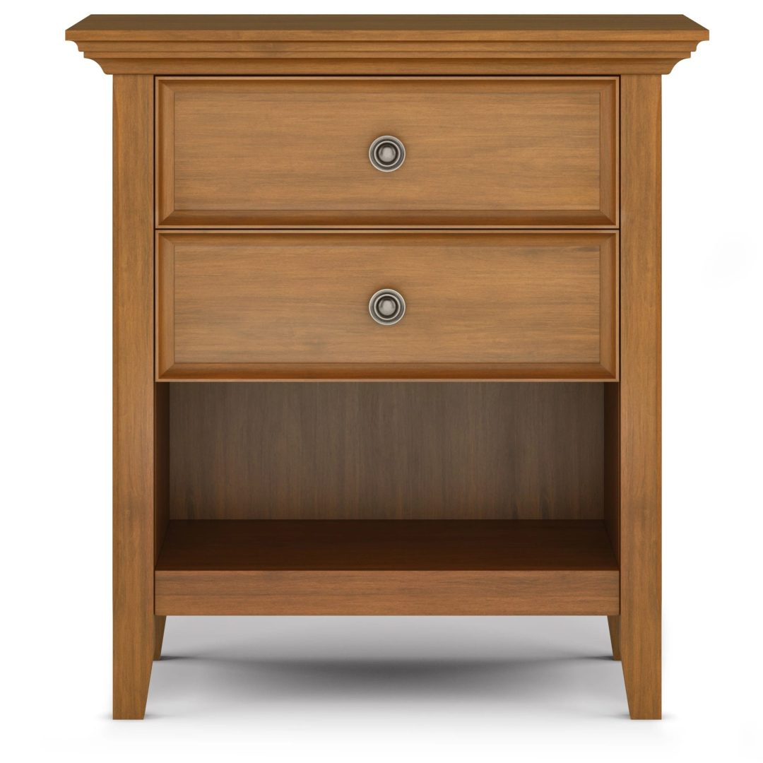 ZenVora 24 Inch Wide Solid Wood Nightstand, Bedside Table and Bedroom End Table