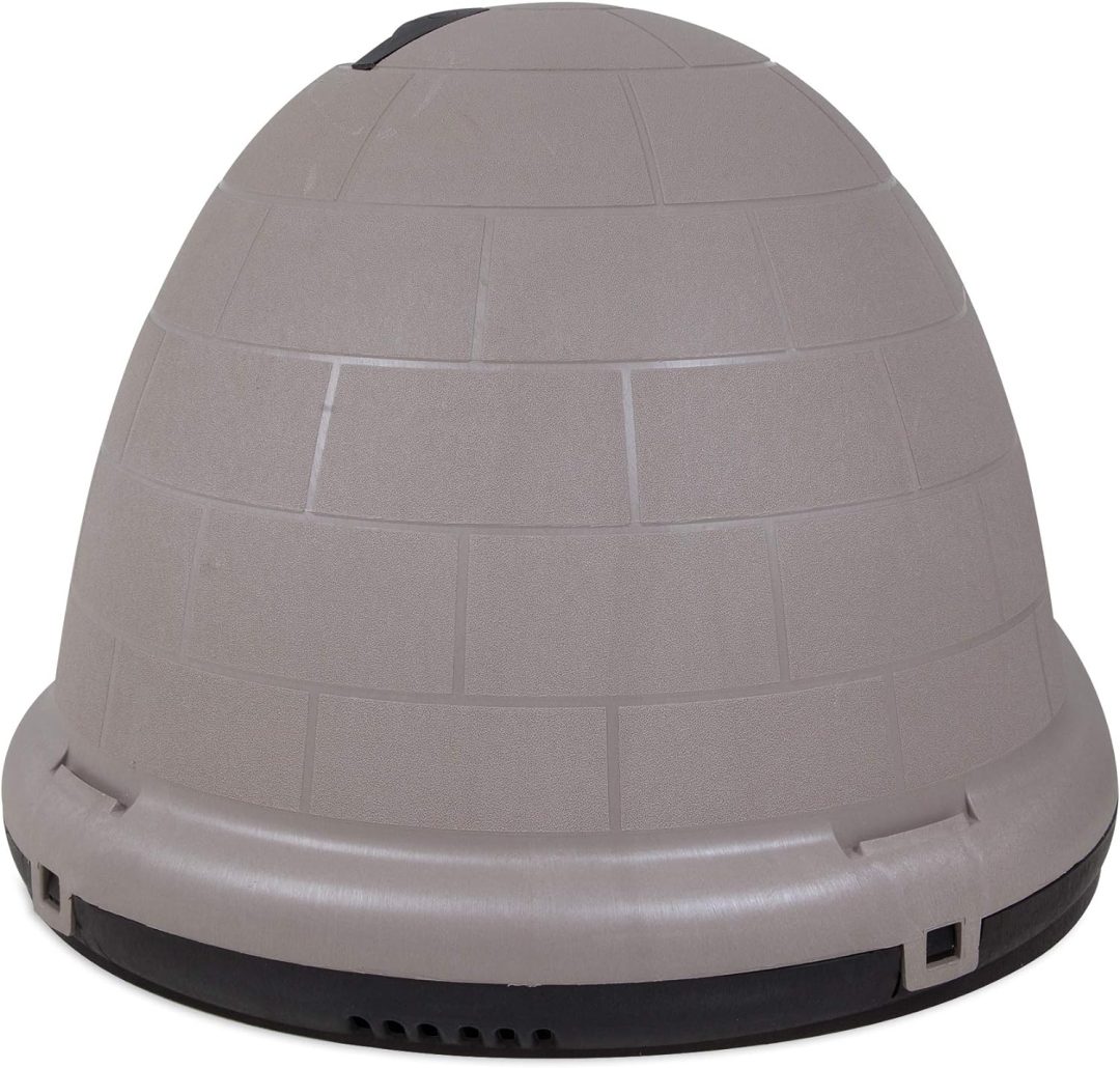 ZenVora XL Igloo Dog House for Dogs 90-125 Lbs., All-Weather Pet Shelter, Made in USA