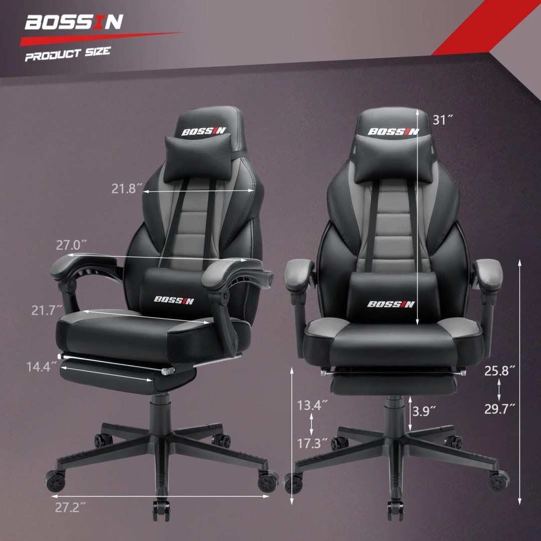 ZenVora Racing Style Gaming Chair, 300 lbs Big and Tall High Back Computer Chair