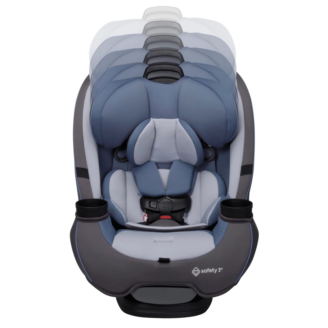ZenVora 3-in-1 Slim Convertible Car Seat, All-in-One Infant Toddler Booster Seat, Rear & Forward Facing Child Safety Seat, Blue