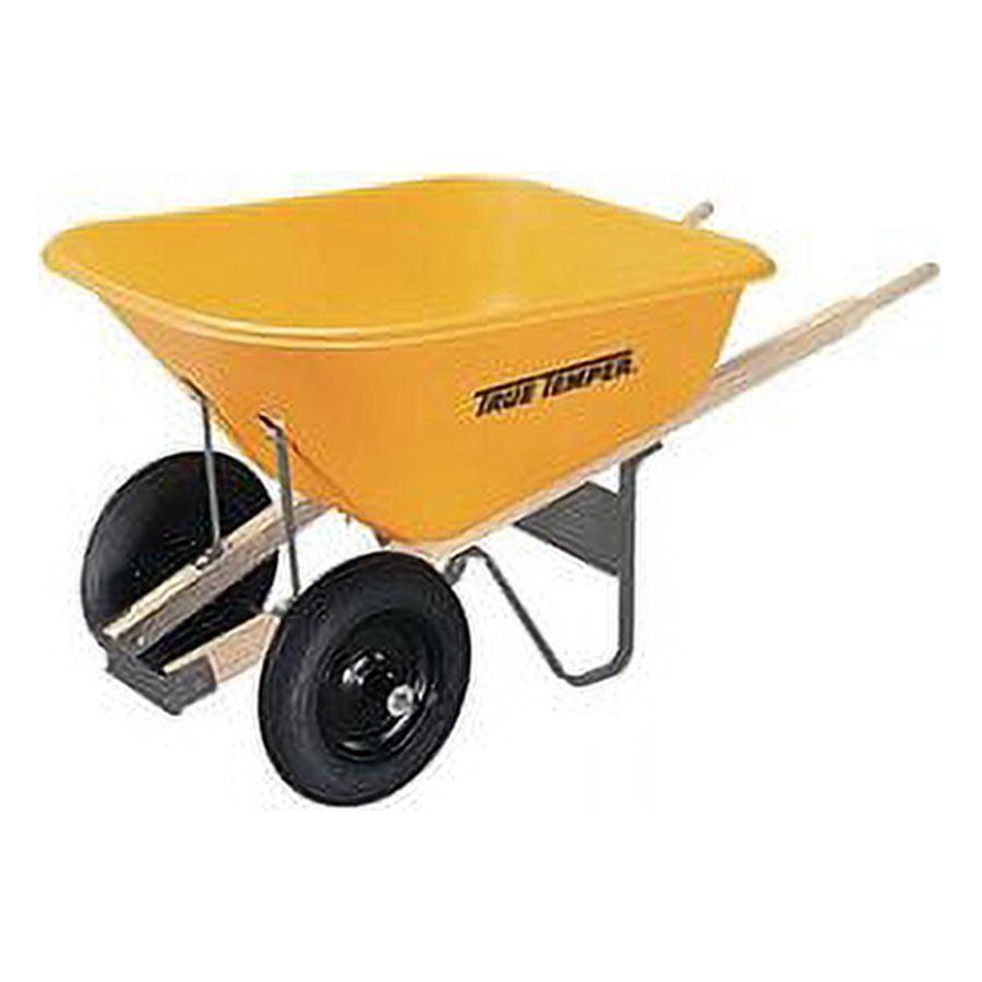 ZenVora 8-Cu.-Ft. Poly Wheelbarrow with Dual Tires, Durable Plastic Construction