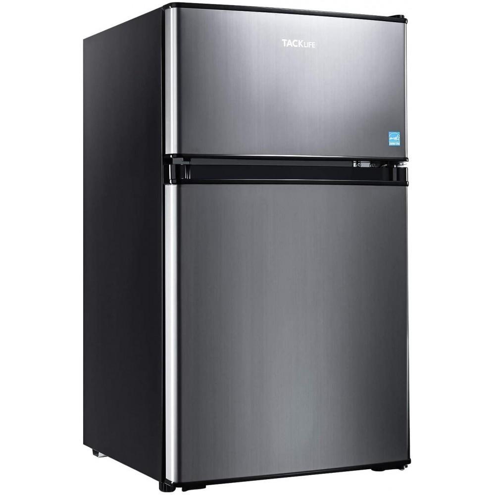 ZenVora 3.1 Cu. Ft. Mini Fridge with Freezer - 2 Door Compact Refrigerator with LED Light and Thermostat Control