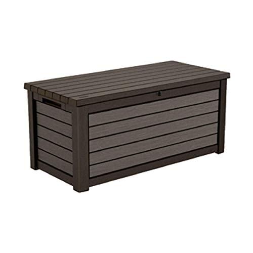 ZenVora 165-Gallon Weather-Resistant Resin Deck Storage Container Box, Brown