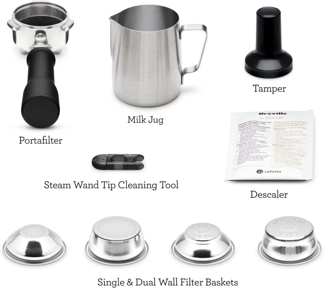 ZenVora Espresso Machine, Brushed Stainless Steel