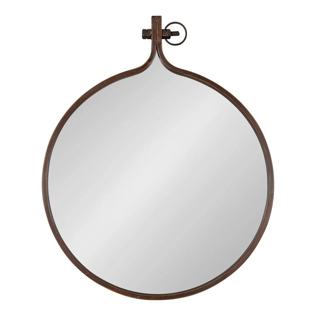 Modern Round Wall Mirror, Decorative Circular Accent Mirror for Living Room, Bedroom and Entryway