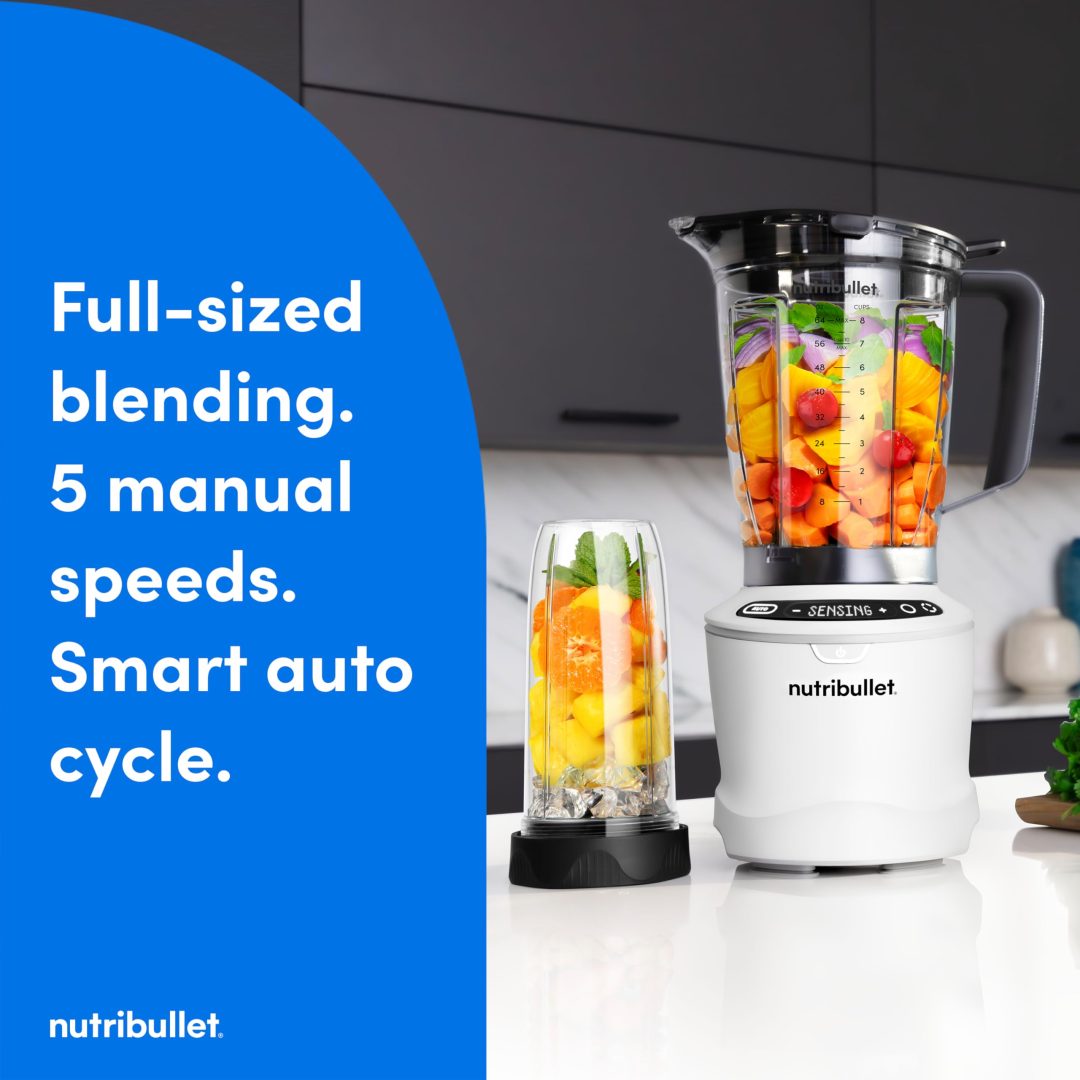 ZenVora 1400-Watt Blender Combo, Multi-Function Countertop Blender with Multiple Speed Settings, Gunmetal
