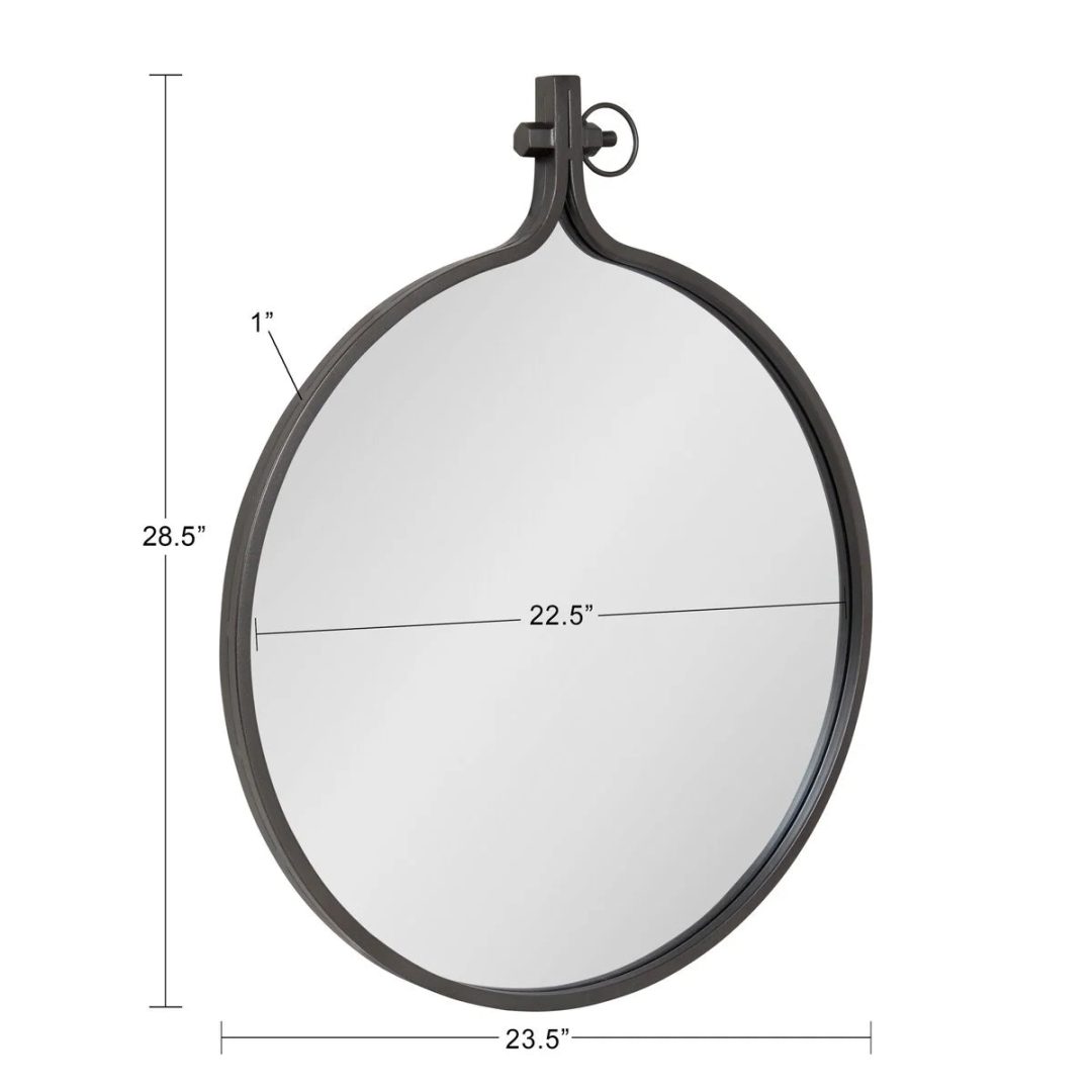 Modern Round Wall Mirror, Decorative Circular Accent Mirror for Living Room, Bedroom and Entryway