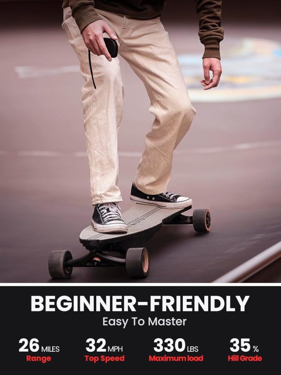 ZenVora Electric Skateboard for Adults and Teens, Dual 1000W Motors, 32 MPH, 26-Mile Range