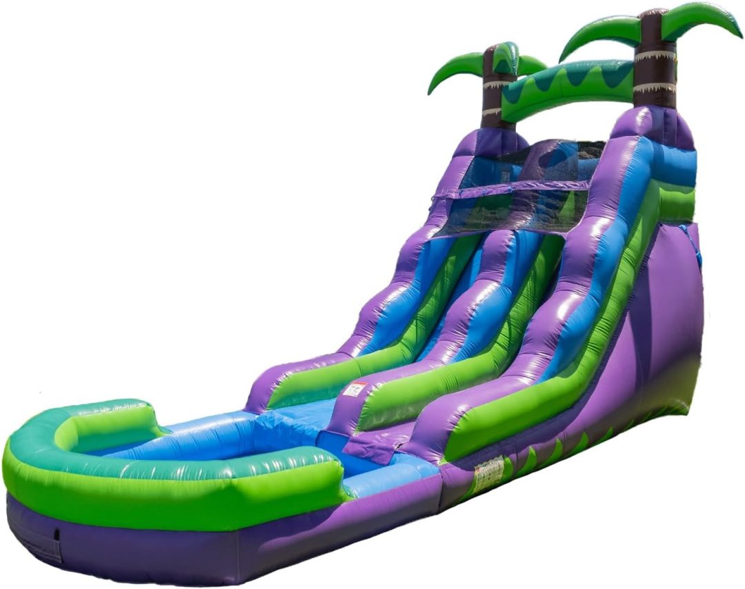 ZenVora 16 FT Inflatable Water Slide with Pool - Commercial Grade Kids Bounce House with Blower