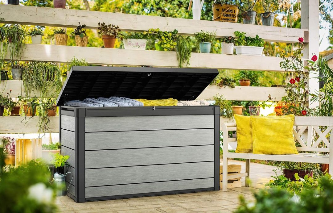 ZenVora 200 Gallon Resin Deck Box, Extra Large Outdoor Storage Container for Patio, Garden, Yard and Pool Area