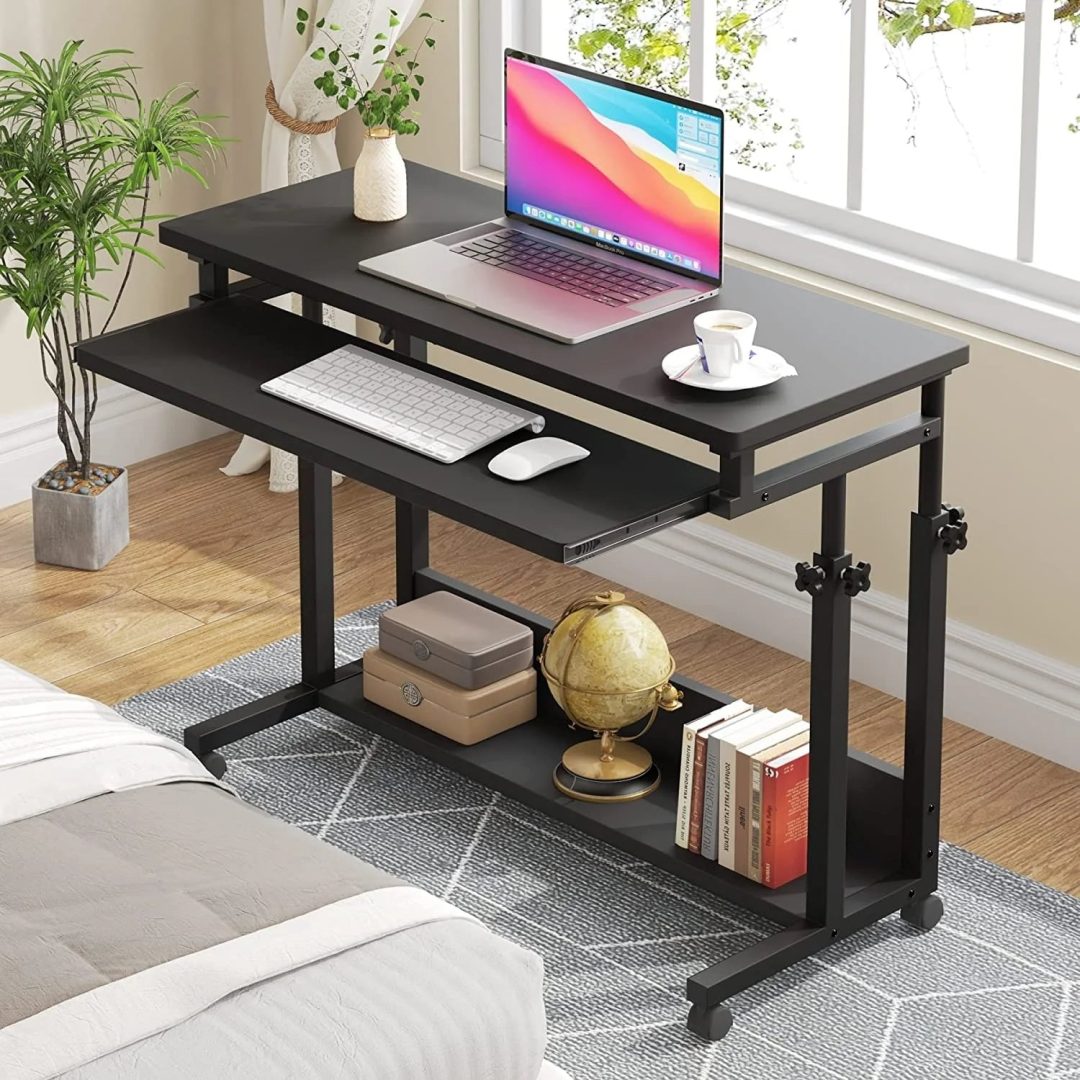 ZenVora Height Adjustable Laptop Desk, Portable Sofa and Bed Table for Work and Study