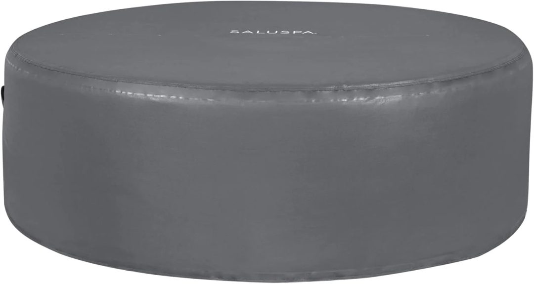 ZenVora 71 x 26-Inch Inflatable Hot Tub Spa for 2-4 Persons, Portable, with 2 Covers, Black