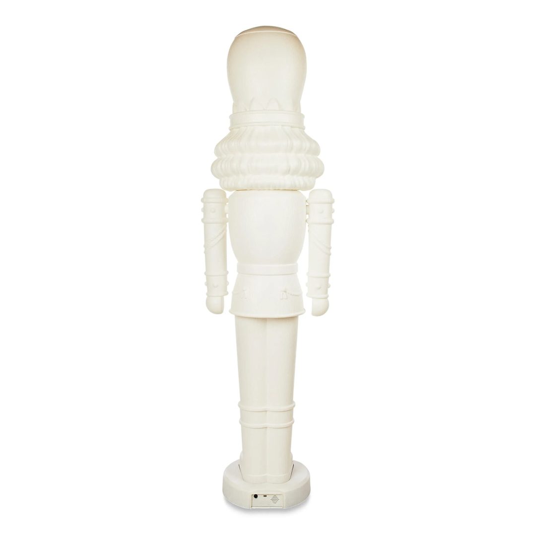 ZenVora 75-Inch Animated White Nutcracker Blow Mold