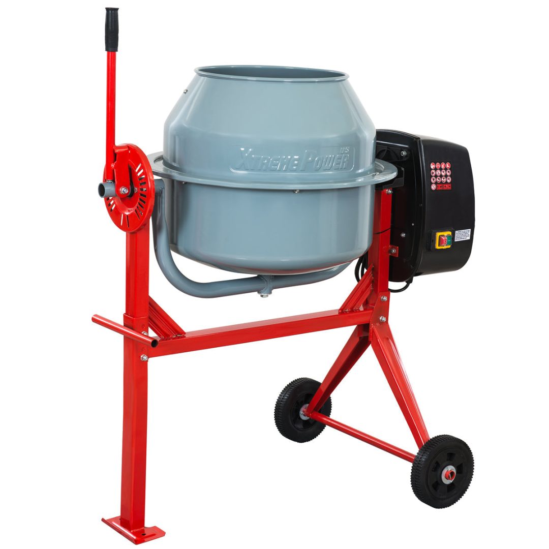 ZenVora 4 cu. ft. 500W Portable Electric Cement Mixer for Concrete and Mortar