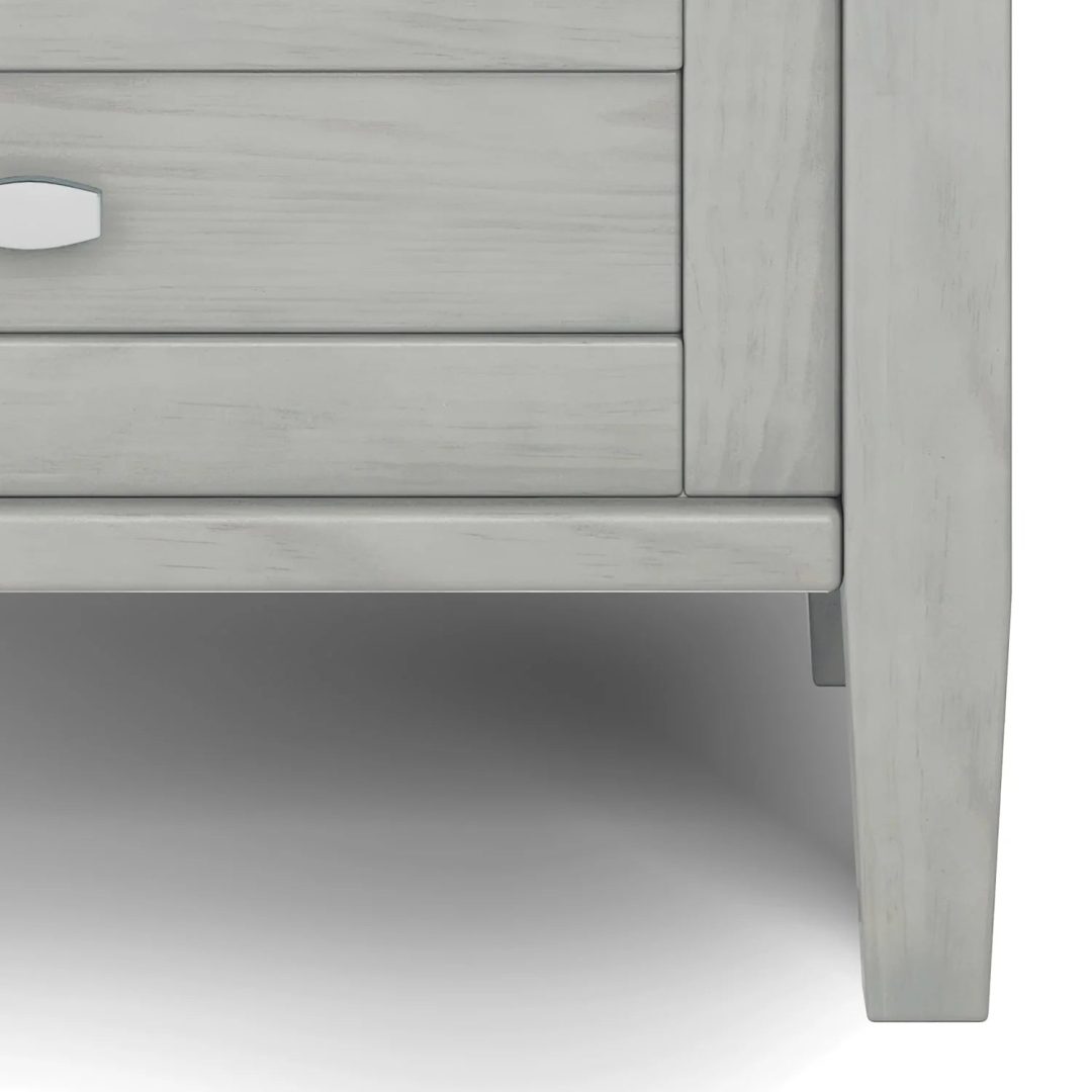 ZenVora 20 Inch Wide Solid Wood Rectangle End Table, Transitional Side Table