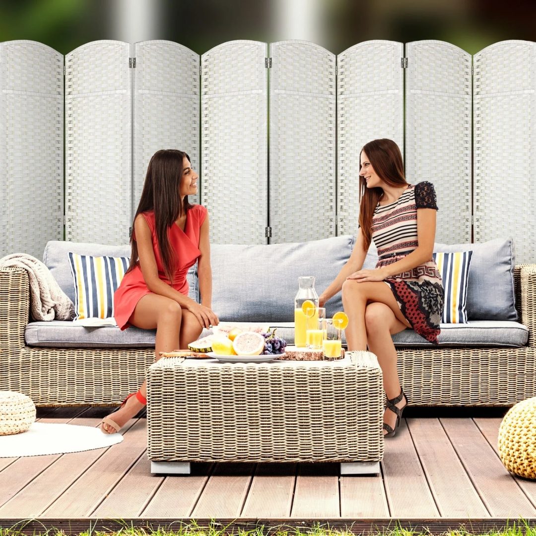 ZenVora Tall Folding Room Divider Screen, Portable Privacy Partition Wall Panel for Bedroom, Living Room and Office