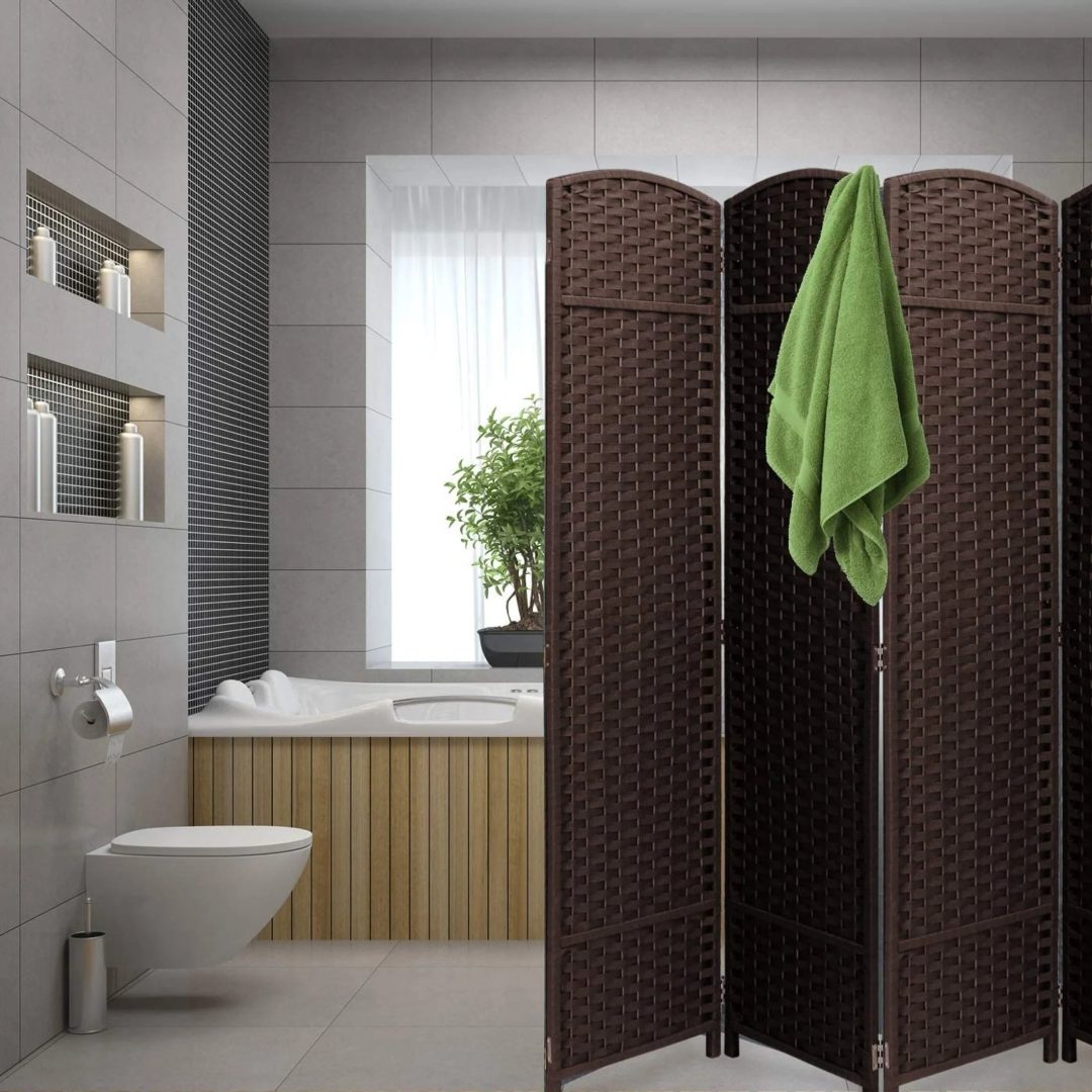 ZenVora Tall Folding Room Divider Screen, Portable Privacy Partition Wall Panel for Bedroom, Living Room and Office