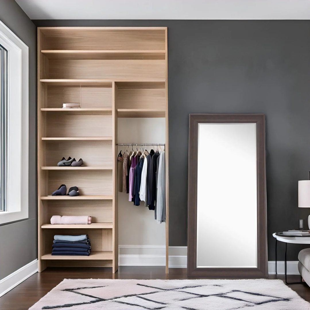 ZenVora Tall Full Length Mirror, Oversized Rectangle Full Body Wall Mounted Mirror with Smooth Faux Wood Frame