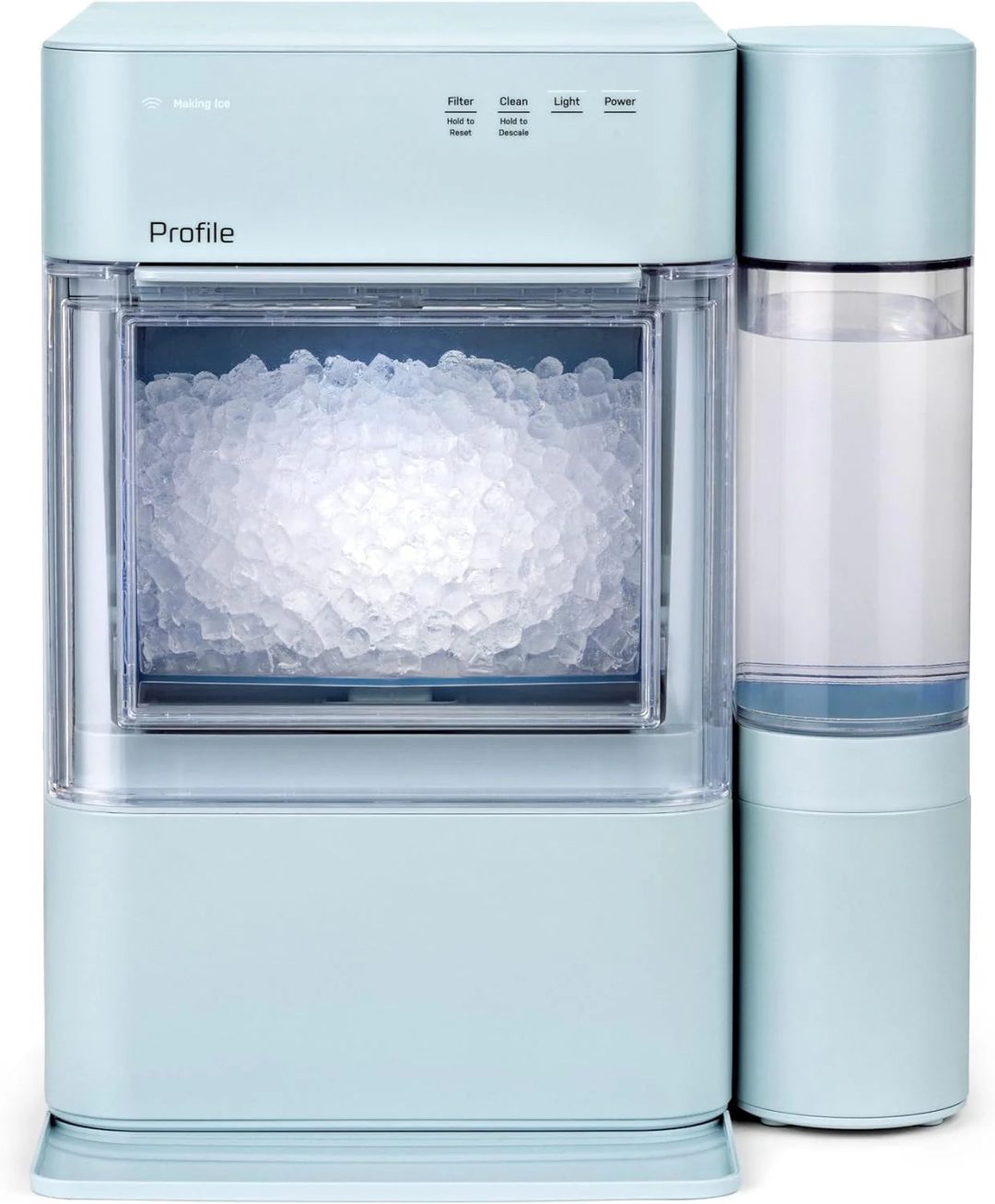 ZenVora Countertop Nugget Ice Maker with 1-Gallon Water Tank, Makes 38 lbs of Pellet Ice in 24 Hours, WiFi Smart Connectivity, Includes Ice Scoop, Stainless Steel