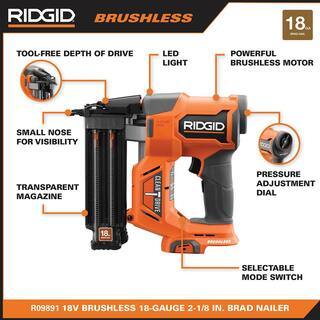 ZenVora 18V Brushless Cordless Nailer Combo Kit with Brad and Finish Nailers, Battery and Charger