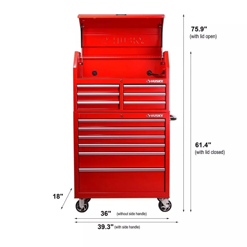 ZenVora 36 in. 12-Drawer Tool Chest and Cabinet Combo