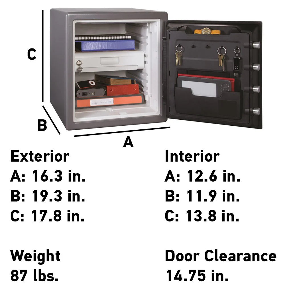 ZenVora Digital Safe Box, Waterproof and Fireproof Alloy Steel Security Safe for Home and Office