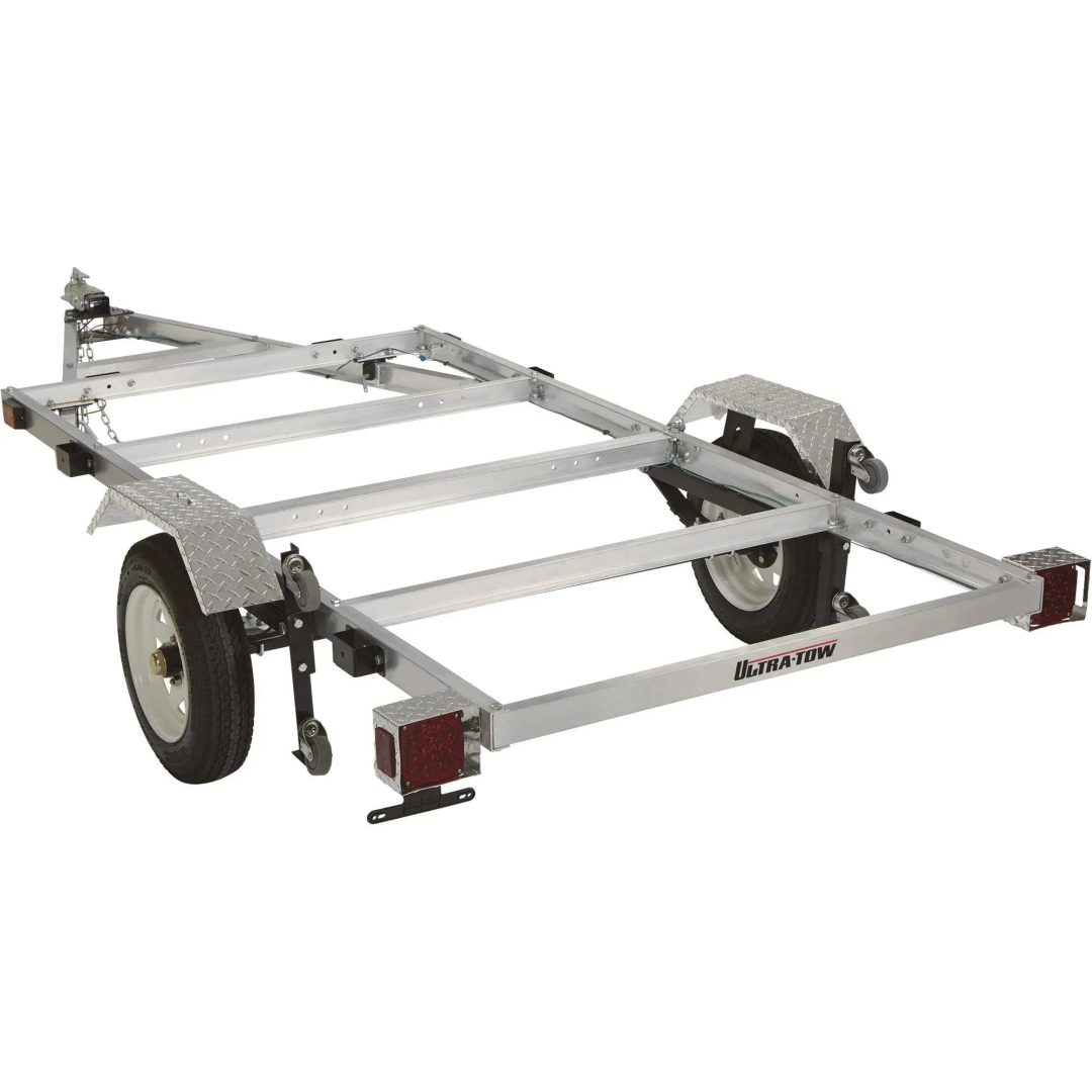 ZenVora 4-Ft. x 8-Ft. Folding Aluminum Utility Trailer, 1,170-Lb. Load Capacity