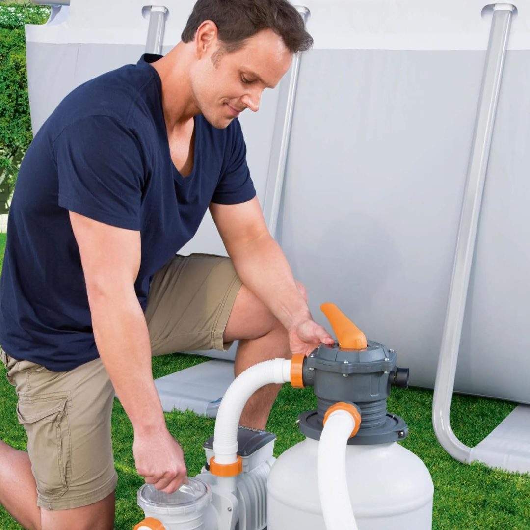 2,200 GPH Sand Filter Pump for Above Ground Pools, High Flow Swimming Pool Filtration System