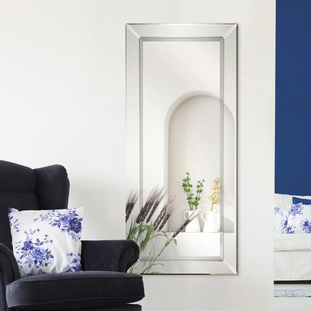 ZenVora Beveled Rectangular Clear HD Wall Mirror, Bathroom Vanity and Bedroom Mirror, 3 Sizes