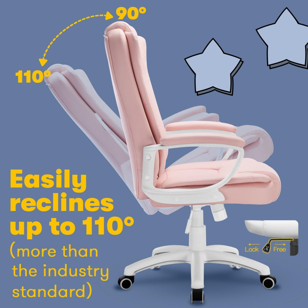 ZenVora 400 LBS Big and Tall Office Chair, Heavy Duty Ergonomic Computer Desk Chair for Home Office and Workspace