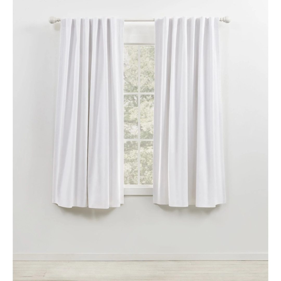 ZenVora Blackout Single Curtain Panel, Back Tab and Rod Pocket Window Curtain