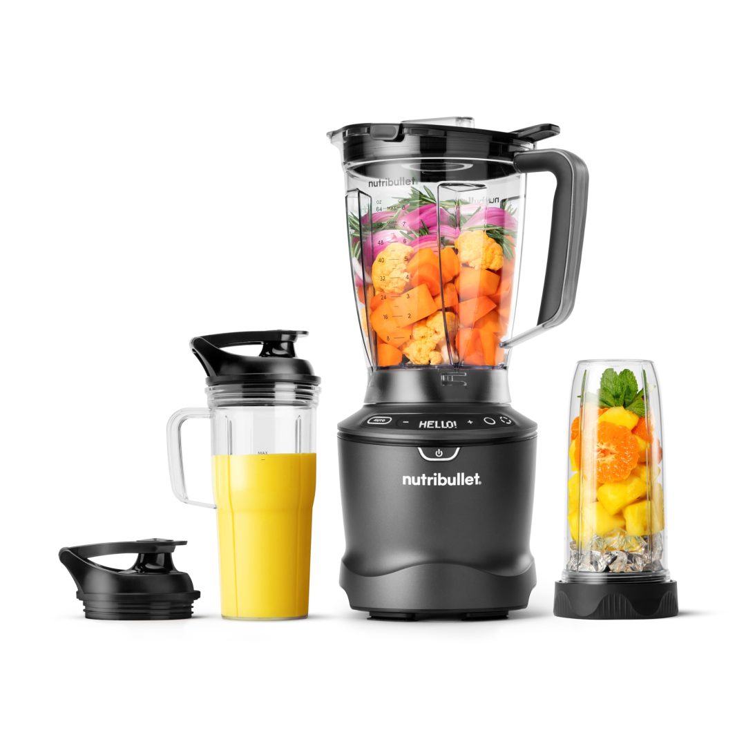 ZenVora 1400-Watt Blender Combo, Multi-Function Countertop Blender with Multiple Speed Settings, Gunmetal