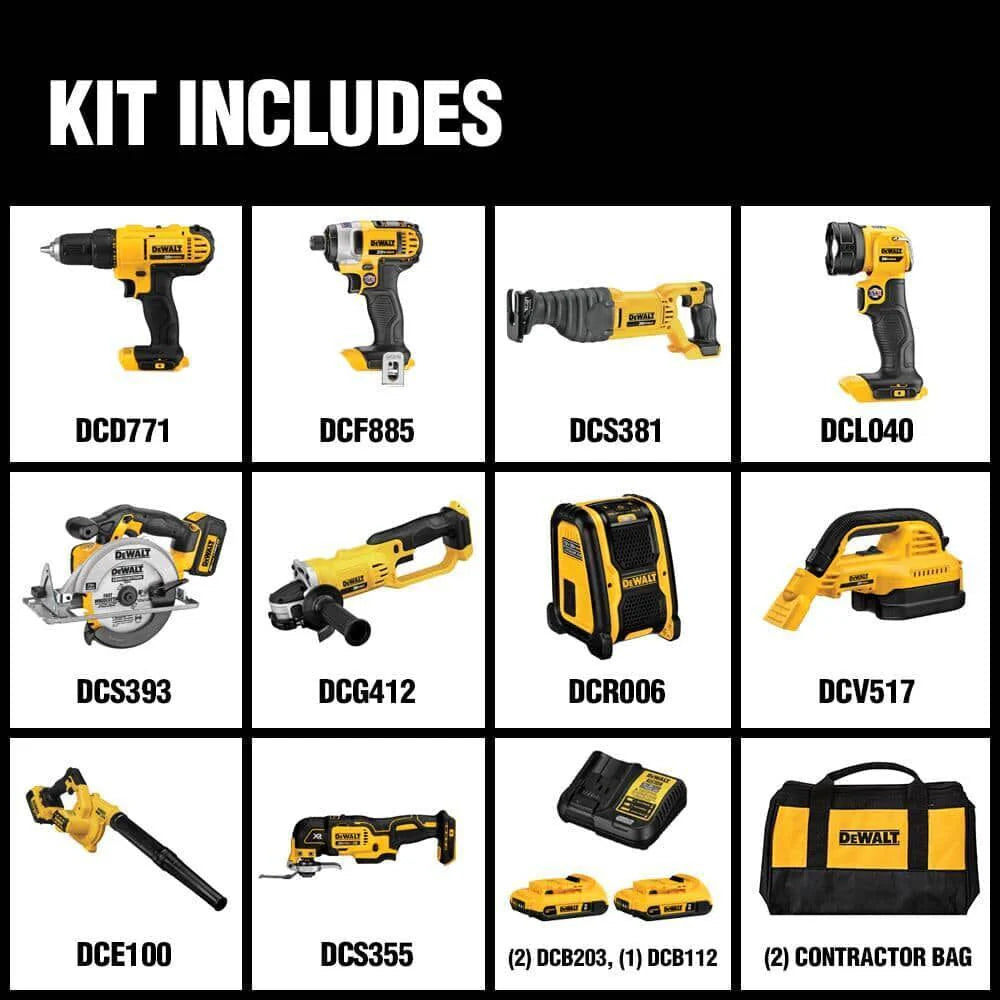 ZenVora 10-Tool Combo Kit with Batteries and Charger