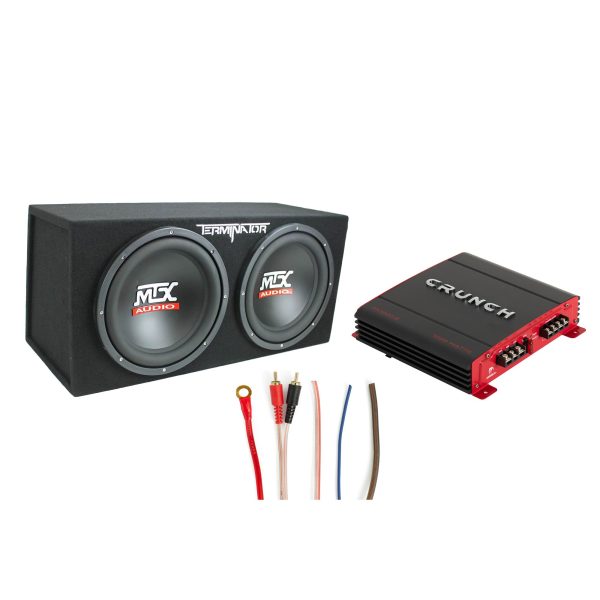 ZenVora 12-Inch Subwoofer Box with 2-Channel Amplifier and Wiring Kit
