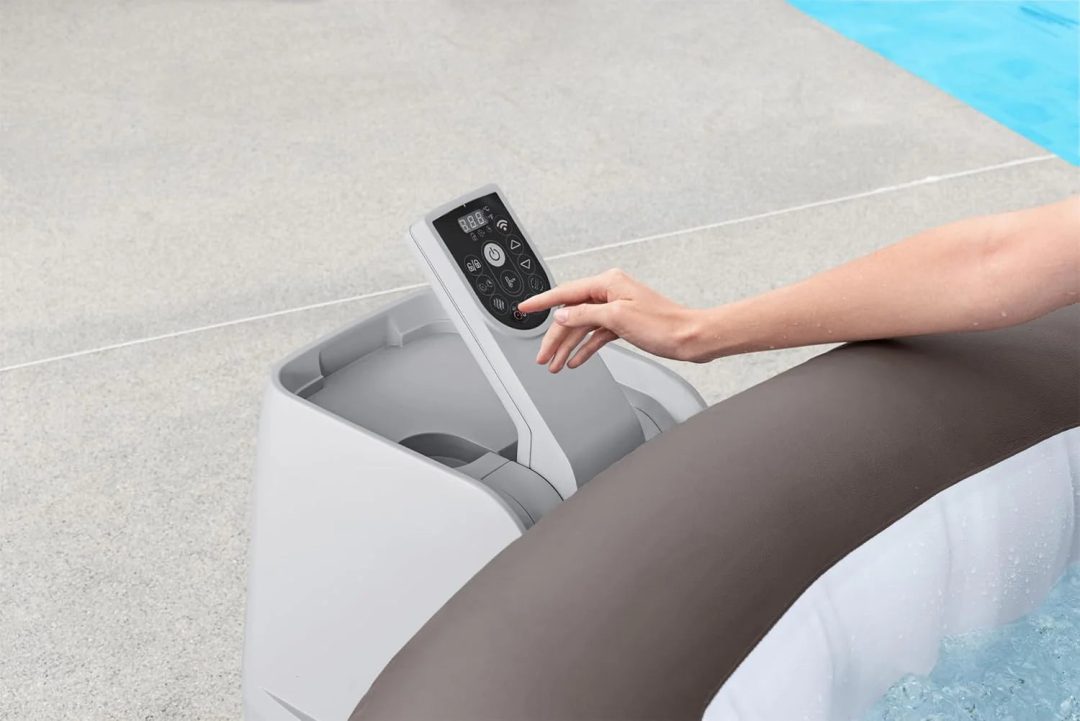ZenVora 71 x 26-Inch Inflatable Hot Tub Spa for 2-4 Persons, Portable, with 2 Covers, Black