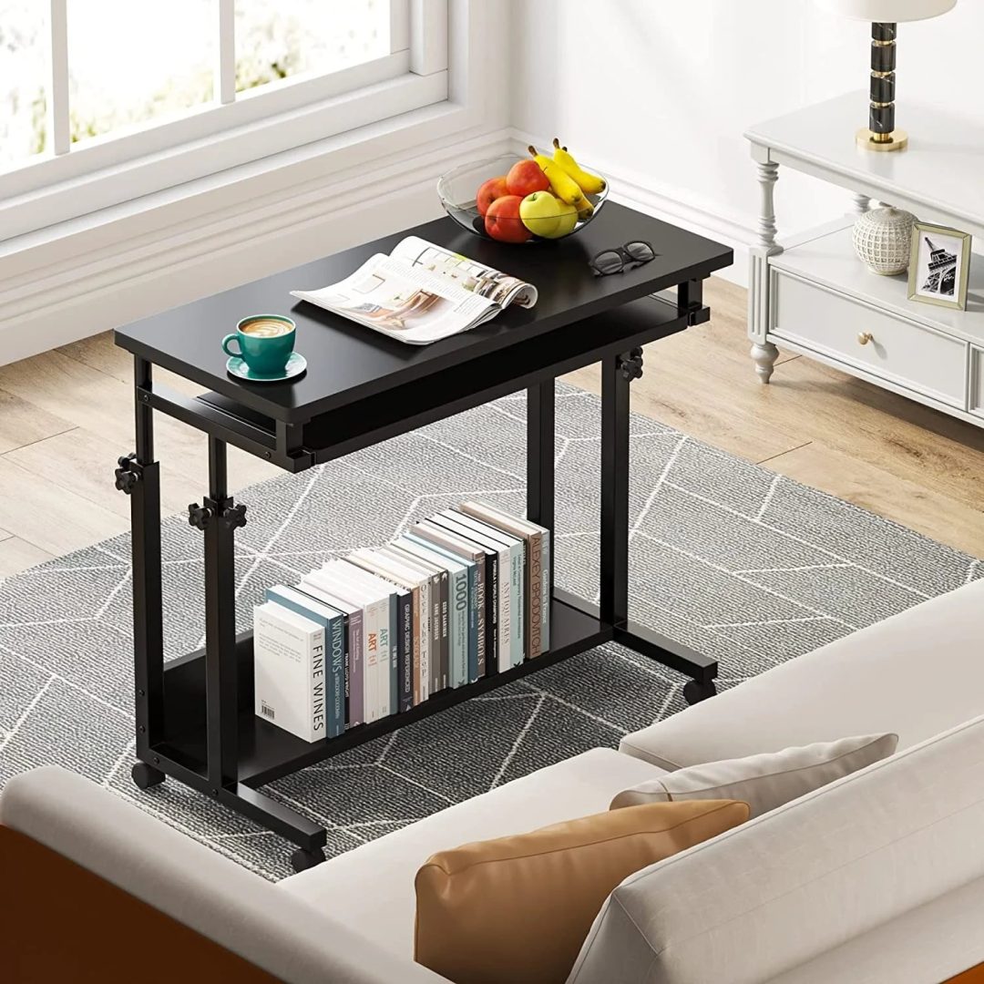 ZenVora Height Adjustable Laptop Desk, Portable Sofa and Bed Table for Work and Study