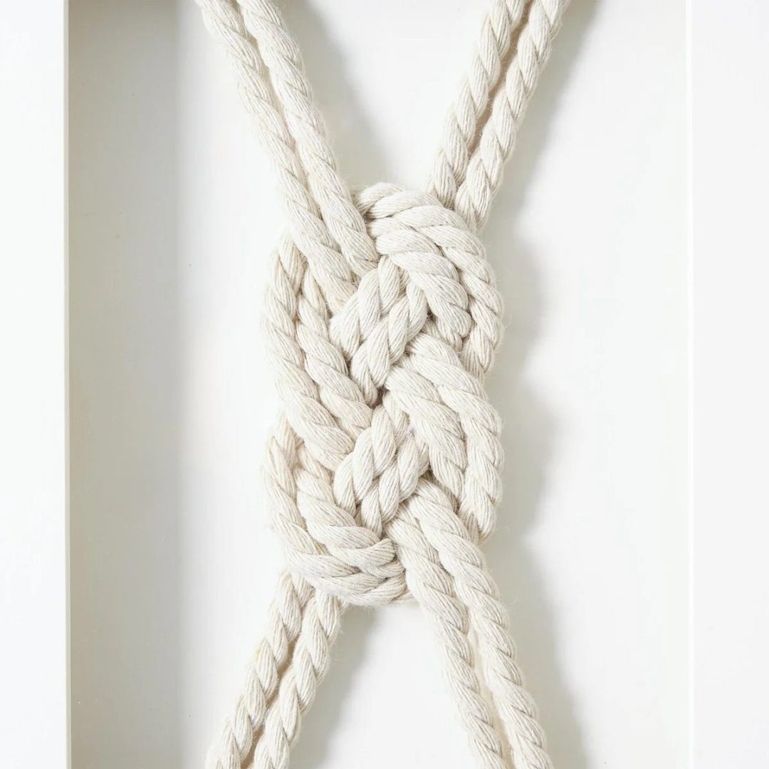 ZenVora 3-Piece Framed Nautical Knots Wall Decor Set, Natural Finish Coastal Wall Art
