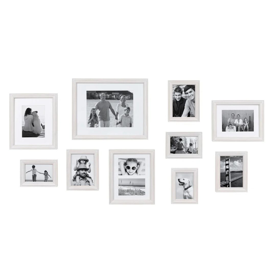 ZenVora 10-Piece Wood Gallery Wall Picture Frame Set, Decorative Photo Display Frames for Living Room, Bedroom and Home Decor