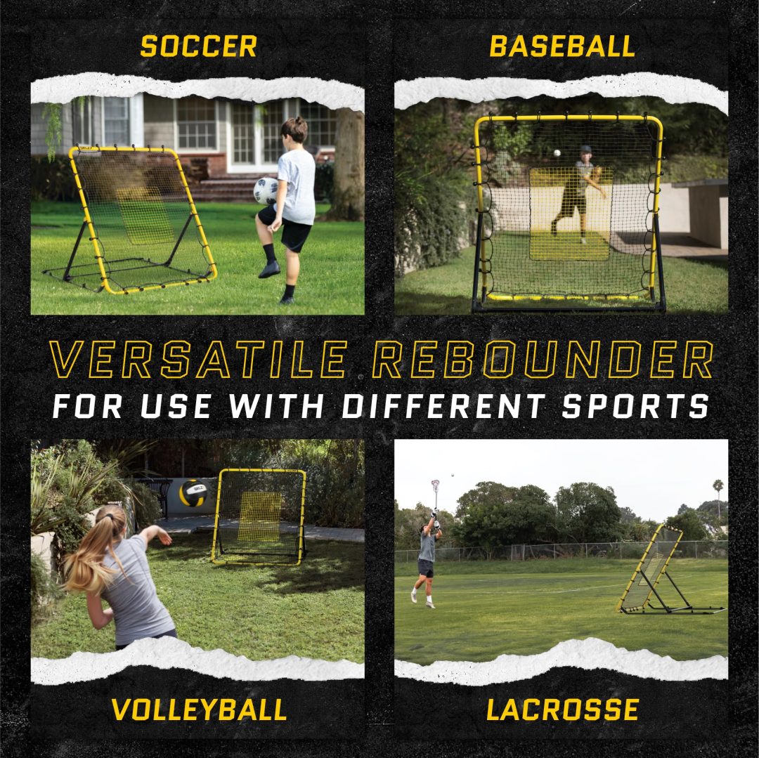 ZenVora Baseball & Softball Fielding Trainer Rebounder Net, Portable Practice Equipment for Throwing, Catching and Fielding Skills