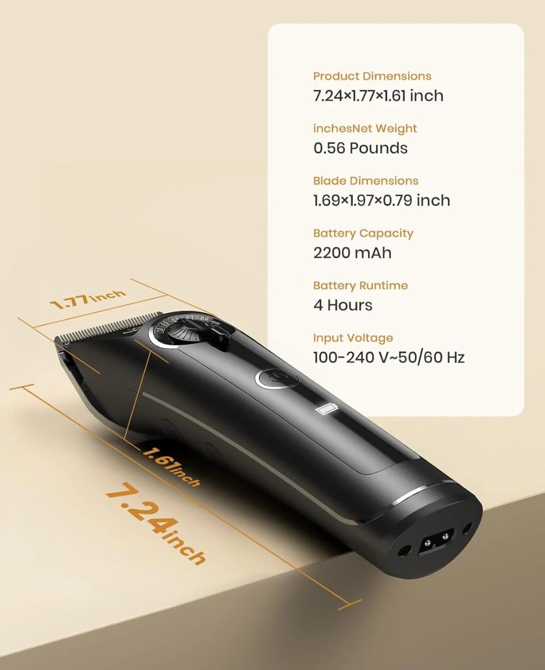 ZenVora Dog Clippers for Grooming Doodles and Poodles, Professional Pet Hair Trimmer for Thick Curly Hair