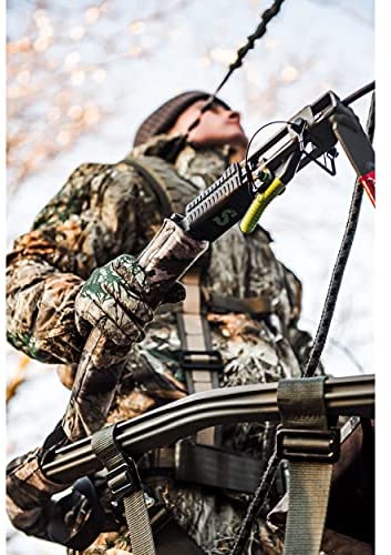 ZenVora Lightweight Aluminum Climbing Treestand with Padded Seat, 300 Lb. Capacity, Safety Harness Included