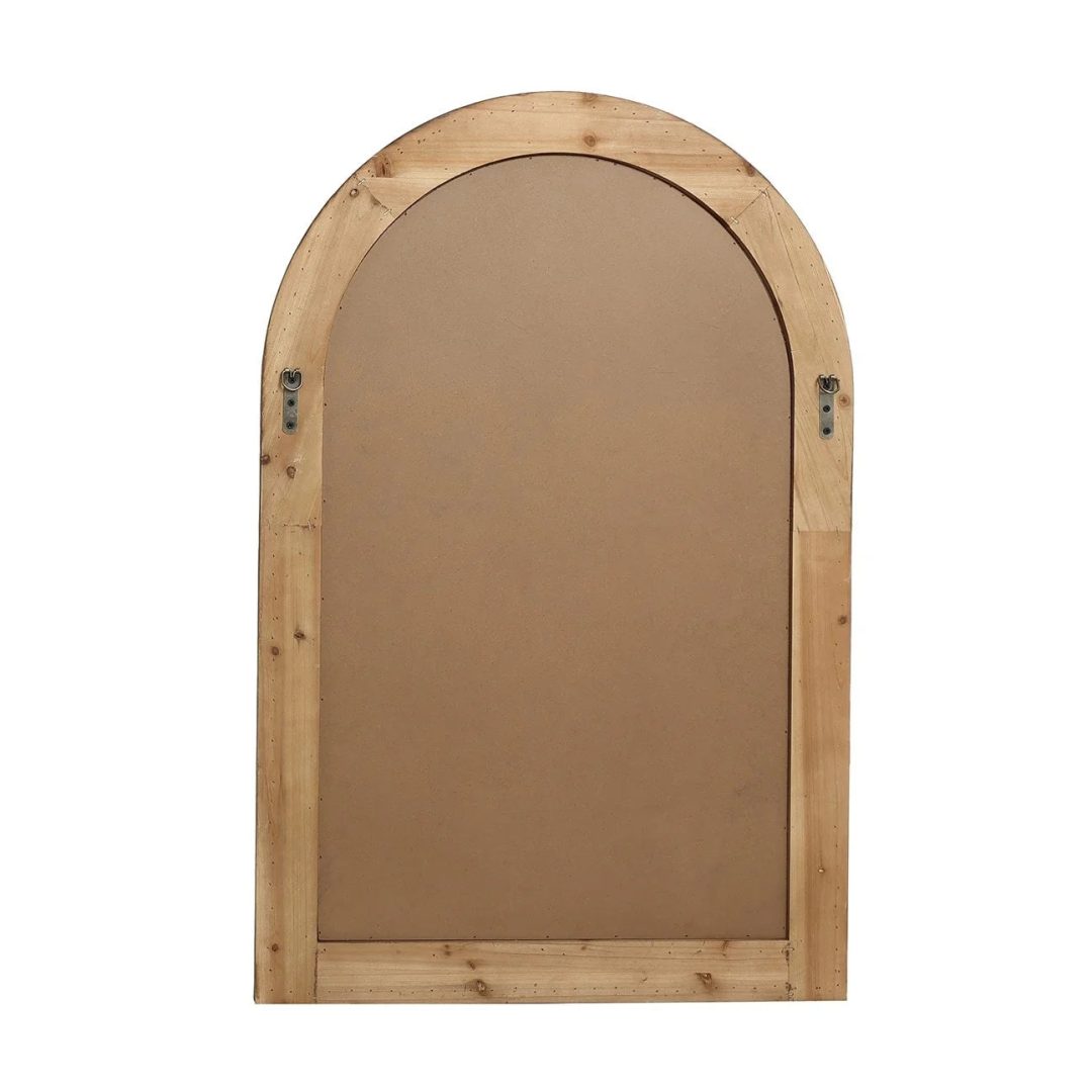 ZenVora Wood Framed Arch Window Wall Mirror, Bathroom Wall Mirror - 39.25 H x 25.87 W x 1.5 D