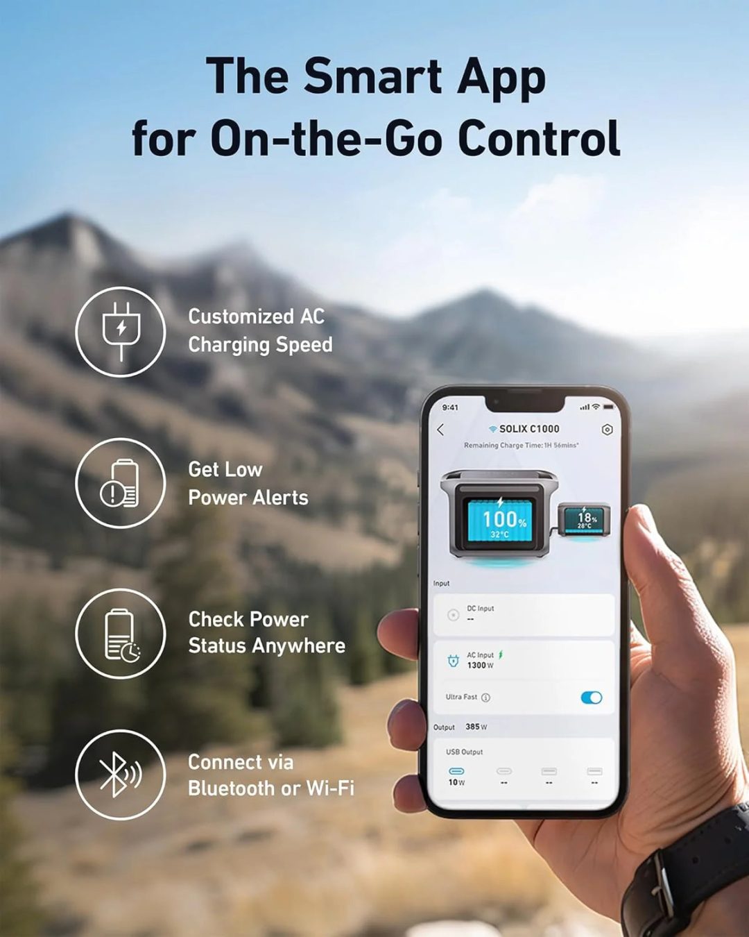 ZenVora Portable Power Station, 1800W Rated Power, 2400W Peak Output, 1056Wh LiFePO4 Battery, Fast 58-Minute Full Charge, Solar Generator for Outdoor, Emergency and Backup Power