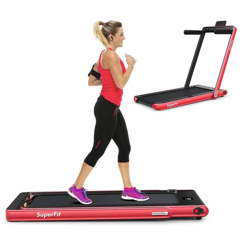 ZenVora 2-in-1 Folding Electric Treadmill, 2.25 HP, Under-Desk, with Dual Display and Smart App Control