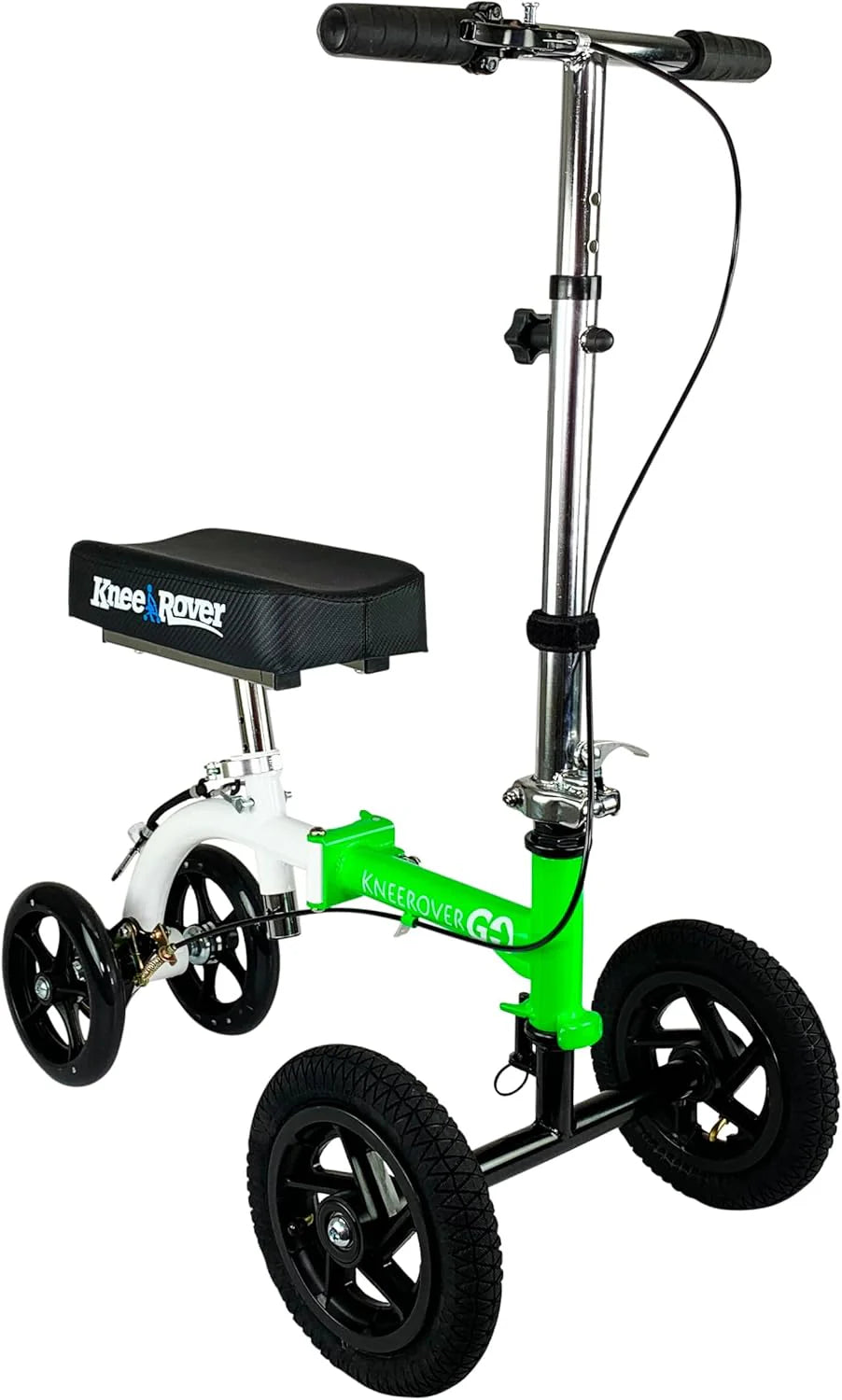 ZenVora All Terrain Knee Scooter for Adults, Compact Folding Knee Walker with Adjustable Handle for Foot and Ankle Support, Green