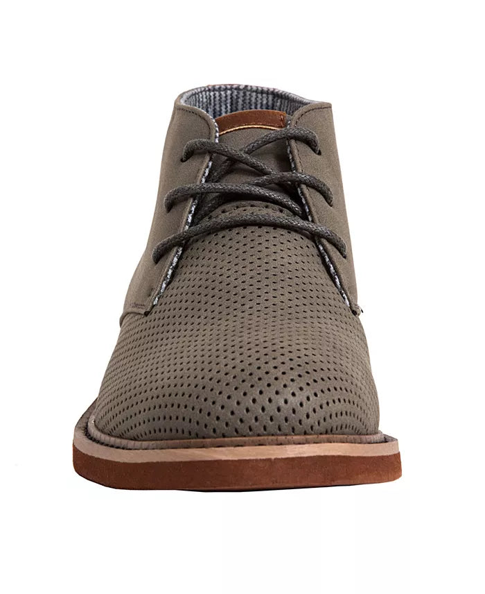 ZenVora Little & Big Boys Perforated Fashion Booties, Stylish Casual Ankle Boots for Kids