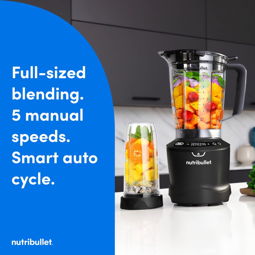 ZenVora 1400-Watt Blender Combo, Multi-Function Countertop Blender with Multiple Speed Settings, Gunmetal