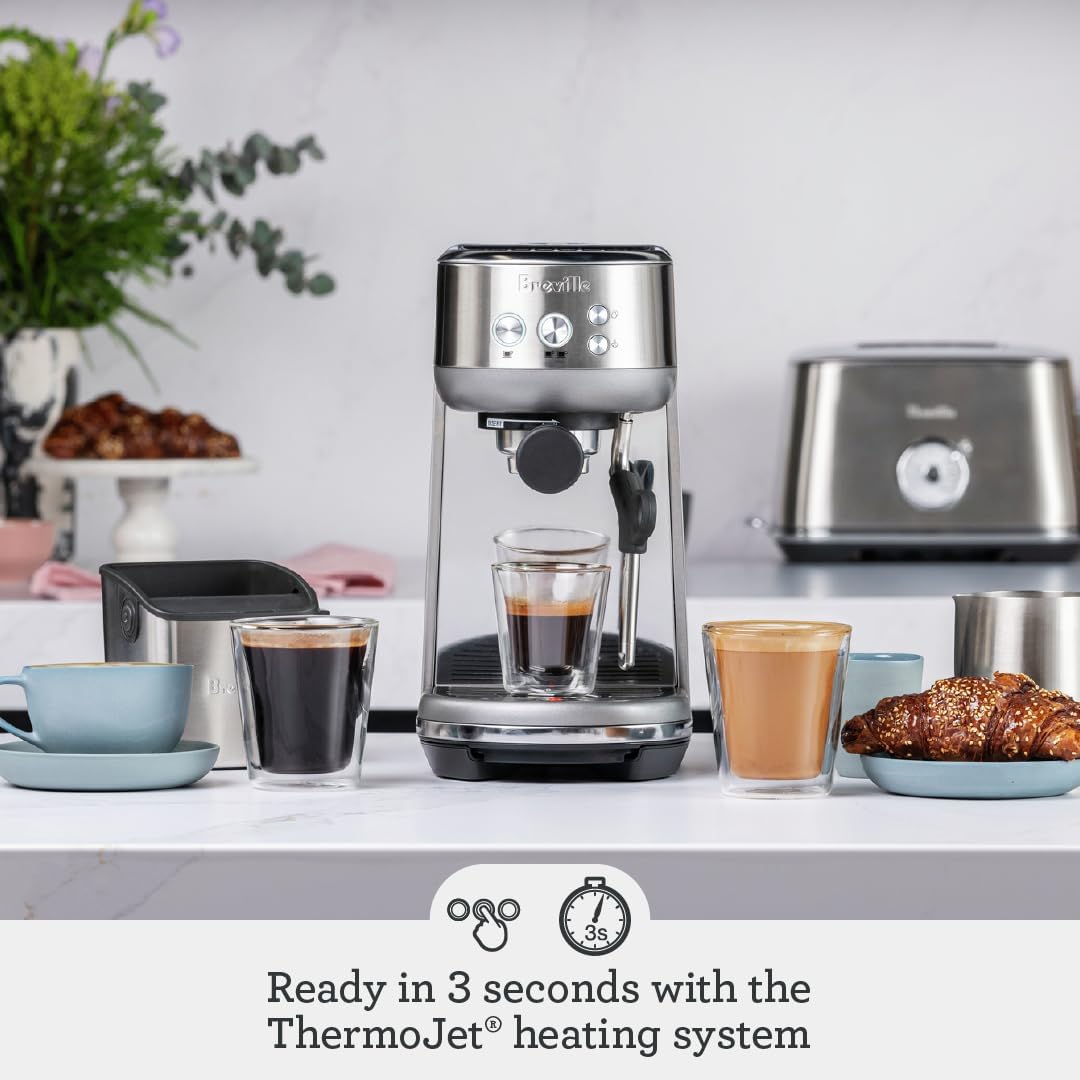 ZenVora Espresso Machine, Brushed Stainless Steel