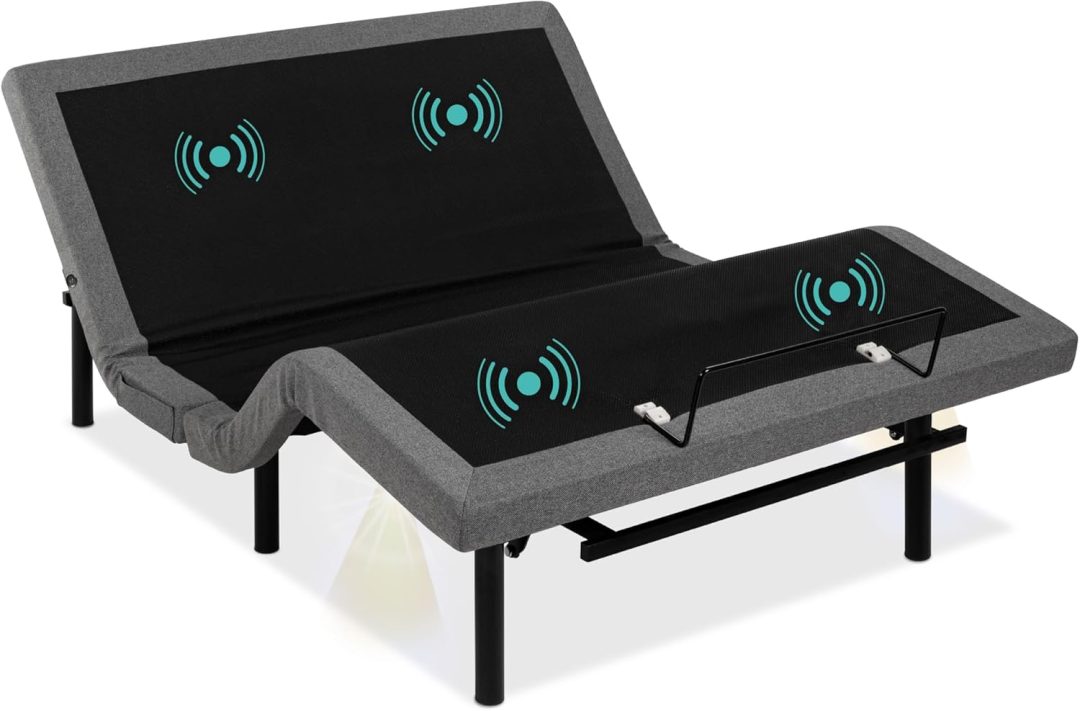 ZenVora Twin XL Adjustable Bed Frame, Electric Adjustable Base with Wireless Remote Control, Night Light, Massage Function and 2 USB Ports