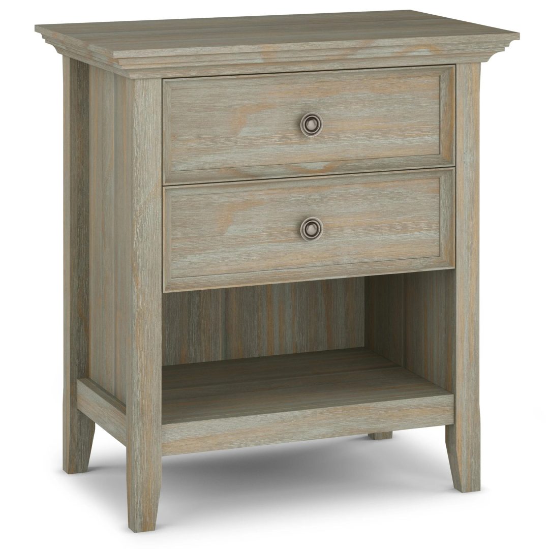 ZenVora 24 Inch Wide Solid Wood Nightstand, Bedside Table and Bedroom End Table